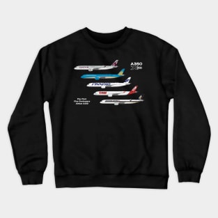 Airbus A350 First Five Customers Crewneck Sweatshirt